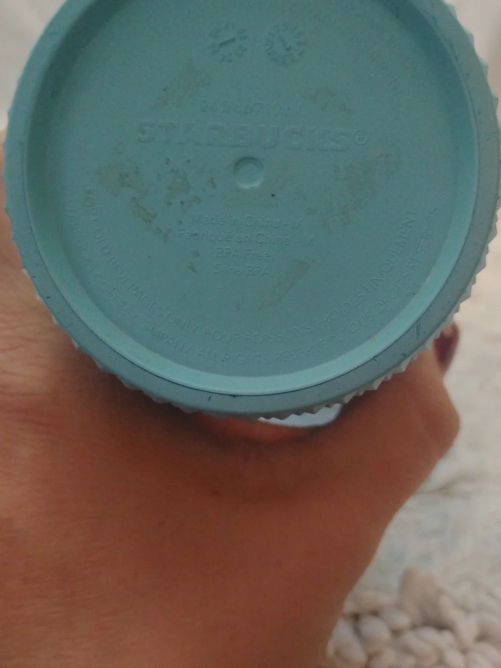 Starbucks Turquoise Studded Cold Cup with Straw